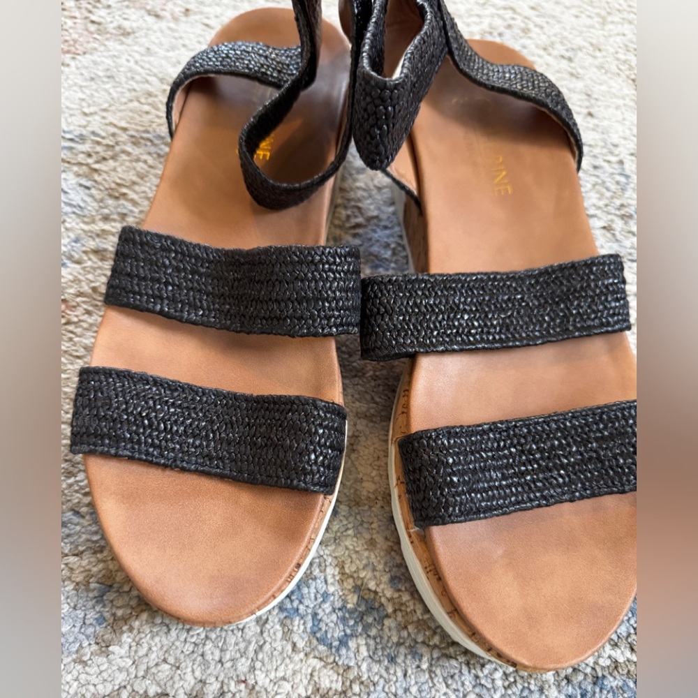 Catherine’s Black and Tan Women's Sandals
